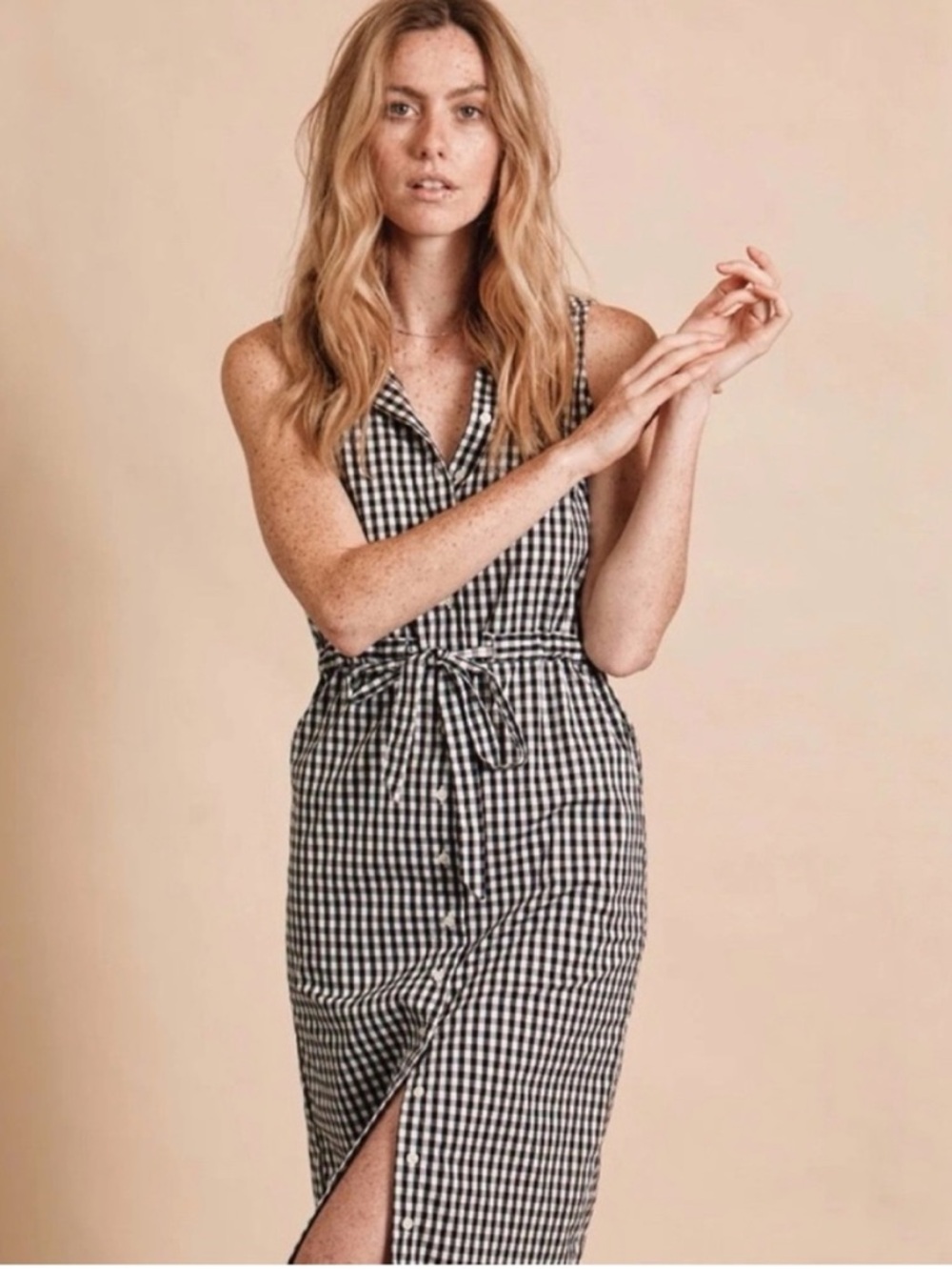 The Shirt By Rochelle Behrens dress Gingham small